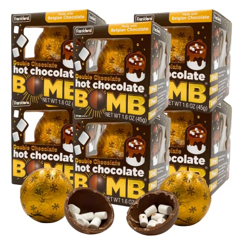 Double Hot Chocolate Hot Chocolate Melting Balls Pack of 6 with Mini Marshmallows Inside, 1.6 Ounce