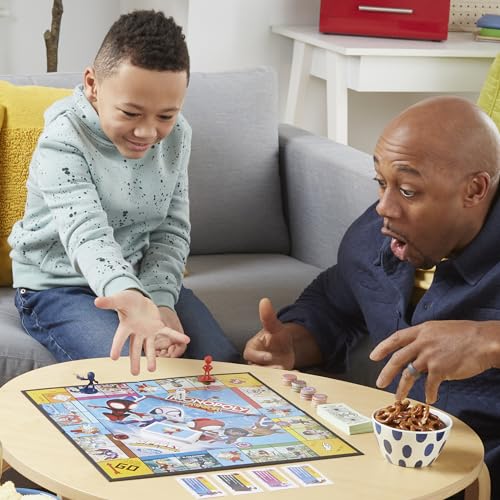 Hasbro Gaming Monopoly Junior: Marvel Spidey and His Amazing Friends Edition Board Game for Kids Ages 5+,with Artwork from The Animated Series,Kids Board Games