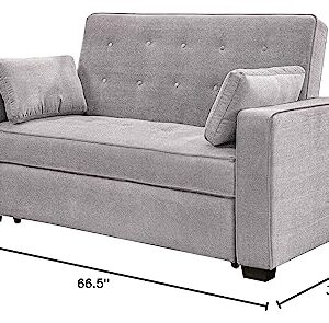 Serta Convertible Sofa, Light Grey