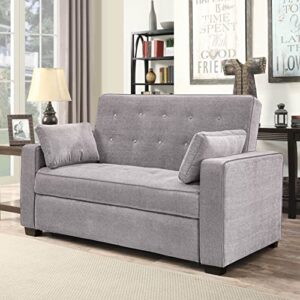 Serta Convertible Sofa, Light Grey