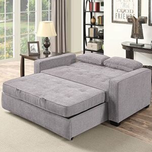 Serta Convertible Sofa, Light Grey