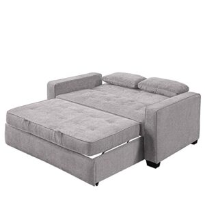 Serta Convertible Sofa, Light Grey