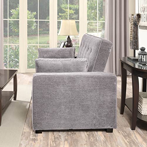 Serta Convertible Sofa, Light Grey