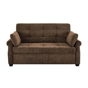 lifestyle solutions serta honor convertible sofa sofabed, brown