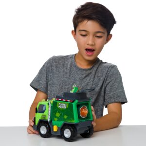 Teenage Mutant Ninja Turtles Thrash N' Battle Garbage Truck, Lights and Sounds, Ages 3+,Yellow