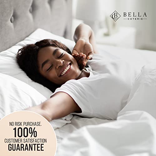 Bella Coterie Luxury Silk Pillowcase for Hair and Skin | 30 Momme | 100% Pure 6A Mulberry Silk | Super Soft | Perfectly Plush [King, Silver]