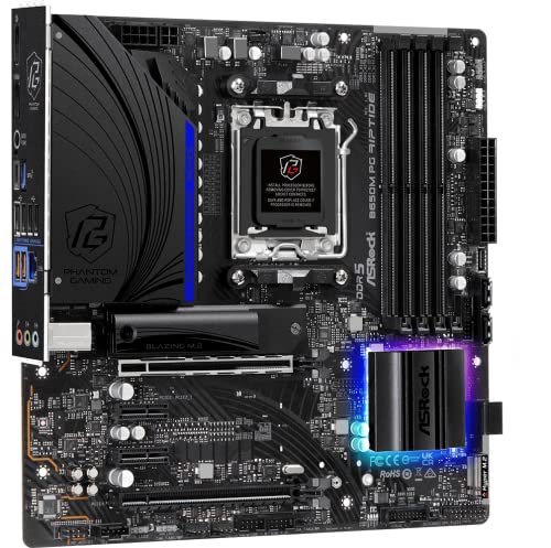 ASRock B650M PG Riptide AMD Ryzen 7000 Series Processors Motherboard