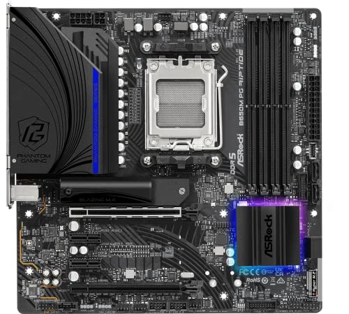 ASRock B650M PG Riptide AMD Ryzen 7000 Series Processors Motherboard