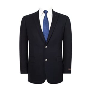 men's sport coat blazer classic fit 2 button stretch business suit jacket navy