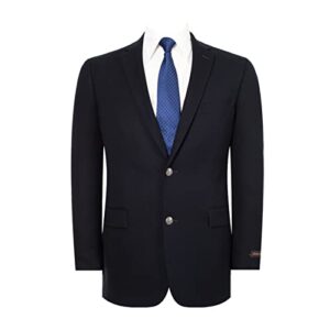 Men's Sport Coat Blazer Classic Fit 2 Button Stretch Business Suit Jacket Navy