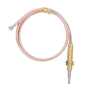 Jerliflyer Thermocouple Gas, M8 Thread Heating Gas Burner Thermocouple Probe 600mm High Speed Metal Portable Thermocouple Gas for Fireplace BBQ Grill