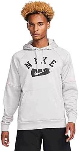 Nike Therma-FIT Graphic Baseball Hoodie (as1, alpha, m, regular, regular, Light Iron Ore, Medium)