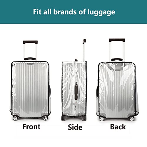 Klmsscxy 3 Pieces Clear Luggage Cover Suitcase Cover Luggage Protector Suitcase Cover for Luggage Set of 3 Luggage Covers for Suitcase (20-24-28Inch)