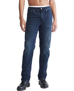 calvin klein men's straight fit jeans, boston blue bla, 36w x 32l