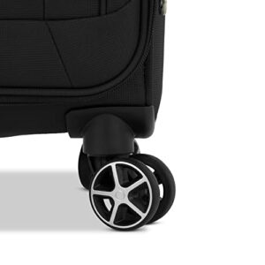 Samsonite Saire LTE Softside Expandable Luggage with Spinners, Black, 2PC SET (Carry-on/Medium)