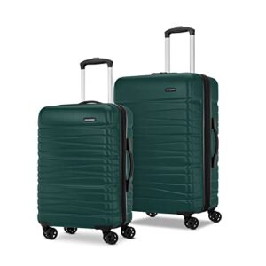 samsonite evolve se hardside expandable luggage with spinners | alpine green | 2pc set (carry-on/medium)