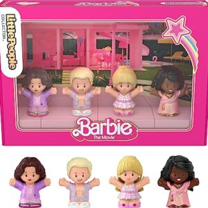 Little People Collector Barbie: The Movie Special Edition Set in Display Gift Package for Adults & Fans, 4 Figures