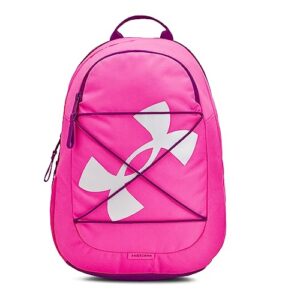 under armour hustle play backpack, (652) rebel pink/mystic magenta/metallic cristal gold, one size fits most