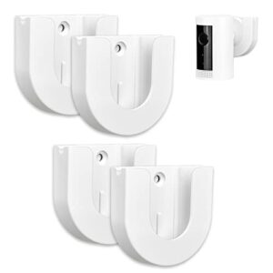 4 pack adhesive wall mount for ring indoor cam, strong vhb stick on - easy to install, no tools needed, no mess, no drilling, strong adhesive mount(camera is not included)