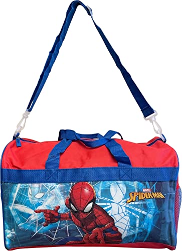 Spider-Man Kids 17" Overnighter Carry-On Duffel Bag (Red-Blue)