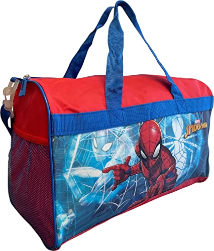 Spider-Man Kids 17" Overnighter Carry-On Duffel Bag (Red-Blue)