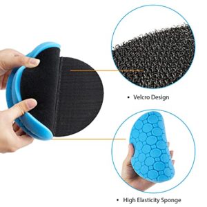 5Pcs Buffing Polishing Pads 6.5 Inch Face for 6 Inch Backing Plate Compound Buffing Sponge Pads Car Cutting Polishing Pad Kit for Buffer Polisher, Polishing and Waxing