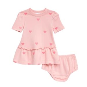 Splendid Baby Girls Embroidered Heart Dress, Peach Blosson, 6-12M