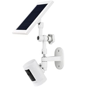 2-in-1 wall mount for ring solar panel, stick up cam battery, spotlight cam battery and spotlight cam plus/pro (battery), adjustable angle to get maximum sunlight for your ring solar panel