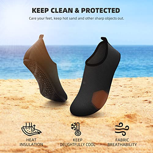 ATHMILE Water Shoes Women Men Barefoot Aqua Socks Quick-Dry for Beach Swim Pool Yoga Camping Cruise Surf Sport