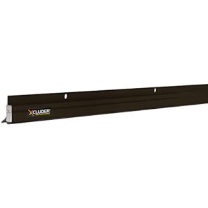 xcluder 48" low-profile door sweep, dark bronze – seals out rodents & pests, enhanced weather sealing, easy to install; door seal rodent guard; rodent proof