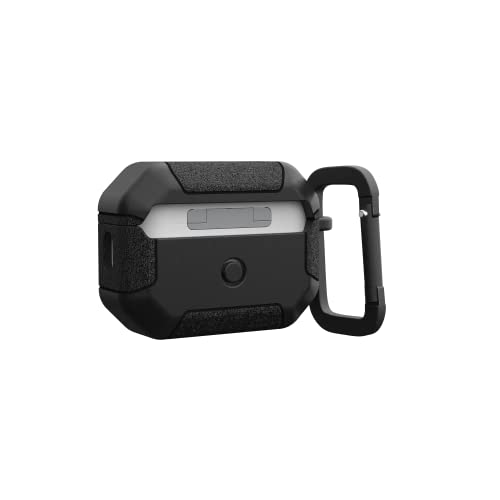 UAG Designed for AirPods Pro Case (2nd Generation 2022) Scout Black - Premium Rugged Hard Shell Full Protective Case Cover with Detachable Keychain Carabiner by URBAN ARMOR GEAR