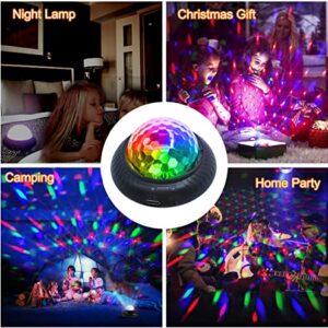 KisMee Disco Party Light Night Light 2 in 1 Flashes with Music Sound Activated Multicolor Disco Ball Rechargeable Battery Operated RBG Mini Disco Ball Entertaining Atmosphere for Car Room(4 Pack)…