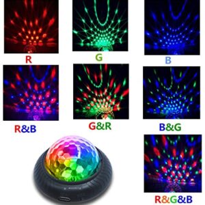 KisMee Disco Party Light Night Light 2 in 1 Flashes with Music Sound Activated Multicolor Disco Ball Rechargeable Battery Operated RBG Mini Disco Ball Entertaining Atmosphere for Car Room(4 Pack)…