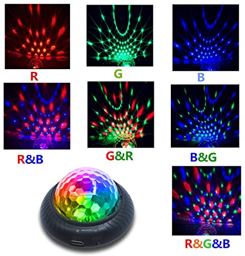 KisMee Disco Party Light Night Light 2 in 1 Flashes with Music Sound Activated Multicolor Disco Ball Rechargeable Battery Operated RBG Mini Disco Ball Entertaining Atmosphere for Car Room(4 Pack)…