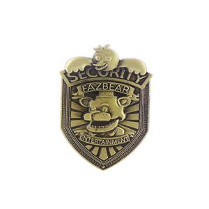 FNAF Fazbear Security Guard Badge - Freddy's Costume Cosplay Brooch Pin For Men Women (XZFANF)