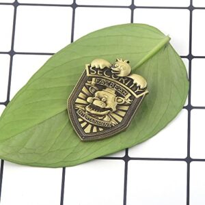 FNAF Fazbear Security Guard Badge - Freddy's Costume Cosplay Brooch Pin For Men Women (XZFANF)