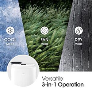 LG 10000 BTU Portable Air Conditioners Dual Inverter [2023 New] Wheels Easy Install & Mobility WiFi Enabled App Ultra-Quite Cools 450 Sq.Ft 3-in-1 AC Unit Home Room White LP1022FVSM