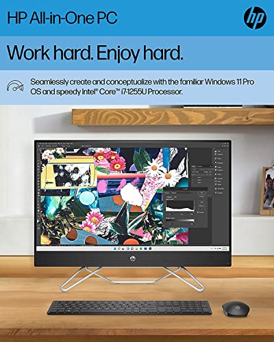 HP All-in-One Business Desktop, 27" FHD Micro-Edge Display, 12th Gen Intel Core i7-1255U, 64GB RAM, 2TB SSD, HDMI, RJ-45, Webcam, Wireless KB&Mouse, Wi-Fi 6, Windows 11 Pro