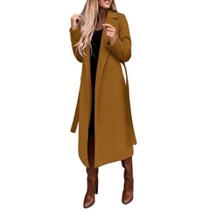 tifzhadiao 2022 fashion fall winter coats for women classic trench coat ladies slim elegant solid long jacket lightweight windbreaker