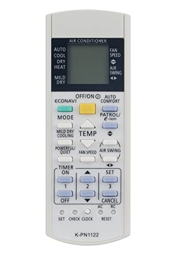 AULCMEET Universal Replace AC Remote Control Compatible with Panasonic Air Conditioner Sub Remote A75C2913 CWA75C2913 A75C3716(K-PN1122)