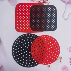 8.5" Square4PcsReusableSilicone Air Fryer Linersfor Air Frying, Steaming and Oven Baking Easy Clean Air Fryer