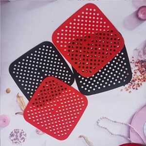 8.5" Square4PcsReusableSilicone Air Fryer Linersfor Air Frying, Steaming and Oven Baking Easy Clean Air Fryer