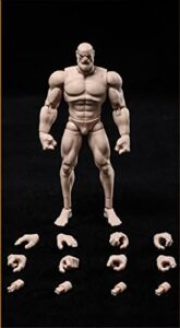 1/12 scale male action figure,6inch flexible muscular strong male action figure body doll collection (white skin)