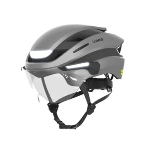 lumos ultra e-bike smart helmet | nta 8667 certified | front & rear led lights | retractable face shield | app controlled | ebike, scooter, cycling, bicycle | adults, men women