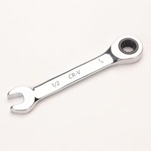 flzosper 1/2-inch sae stubby box end head geared wrench, 72-tooth ratcheting combination wrench spanner