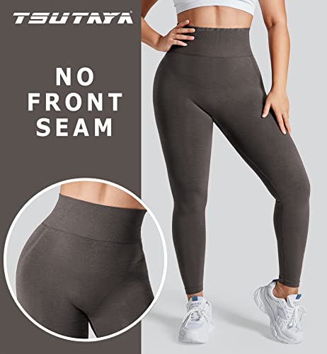 TSUTAYA Seamless Workout Scrunch Leggings for Women Butt Lifting Tummy Control Women's High Waisted Gym Yoga Pants