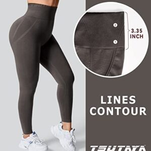 TSUTAYA Seamless Workout Scrunch Leggings for Women Butt Lifting Tummy Control Women's High Waisted Gym Yoga Pants