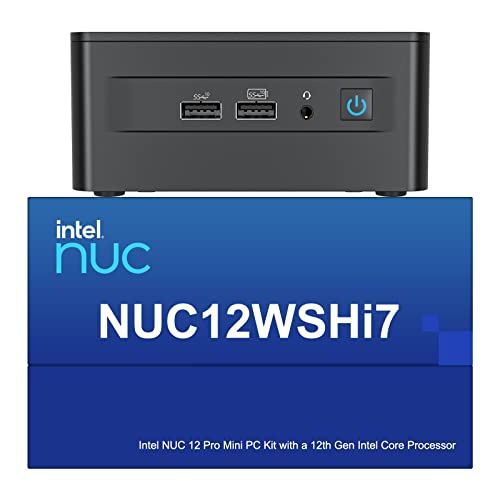 Intel NUC 12 NUC12WSHi7 Wall Street Canyon Mini Computer 12th Gen Intel Core i7-1260P, 12 Cores(4P+8E), 16 Threads, 18MB Intel Smart Cache, Intel Iris Xe Graphics,32GB RAM, 1TB PCIe SSD, Win 11 Pro