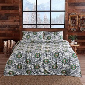 visi-one us army camouflage twin sheet set - 3 piece military camo bedding - premium microfiber super soft plain weave fabric - easy care machine washable army bedding for bedroom