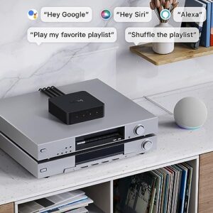 WiiM Pro AirPlay 2 Receiver, Chromecast Audio, WiFi Multiroom Streamer, Compatible with Alexa, Siri and Google Assistant, Stream Hi-Res Audio from Spotify, Amazon Music, Tidal and More